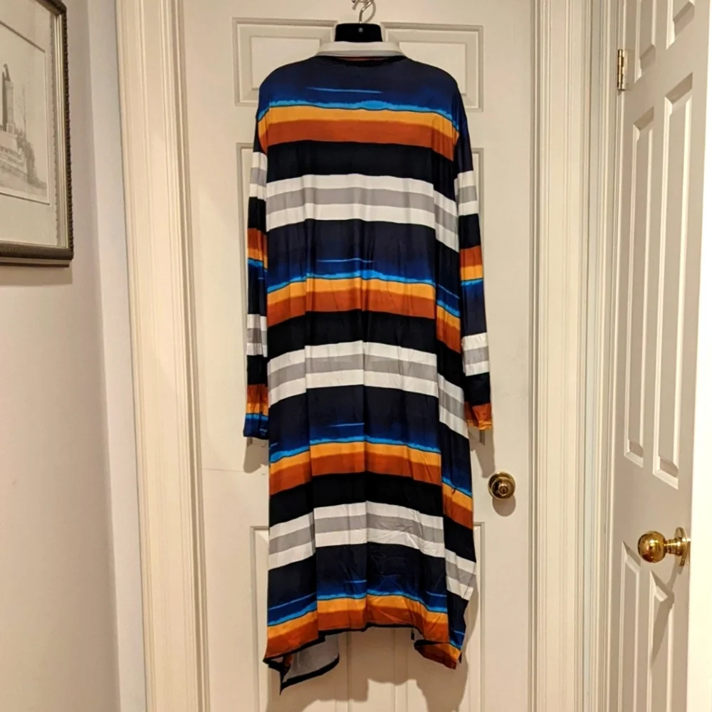 🚩2 for $15 - Striped Shirt Dress - Picture 2 of 3